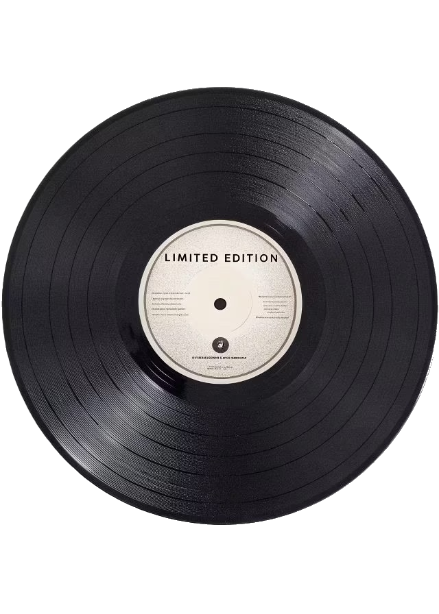 Decorative vinyl record element